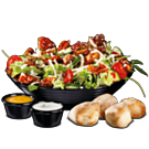 No Chicken Filet Salat Teriyaki (vegan)