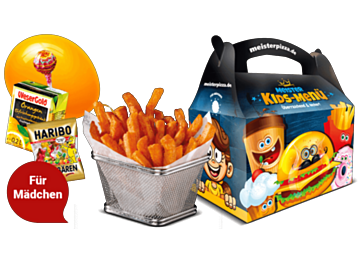 Süßkartoffel Fries Kids-Menü Girls